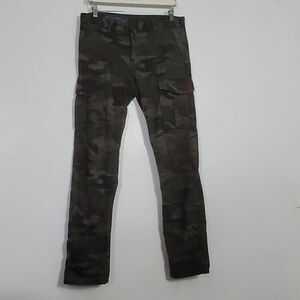 Armani Exchange Wool Cargo Military Print Pants
